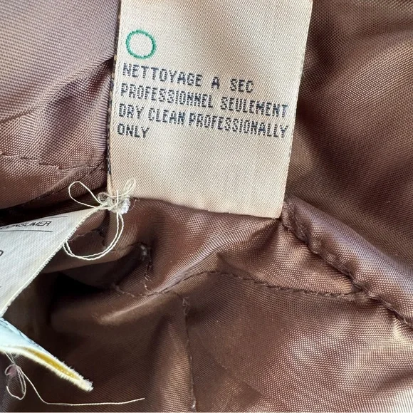 Vintage 80s Brown Suede Utility Coat Womens S Leather Longline Safari Distressed - Picture 16 of 16